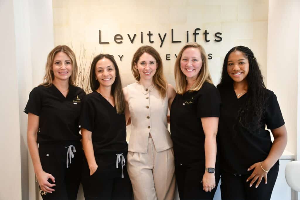 Dr Heather Levites, center, with her clinic staff.
